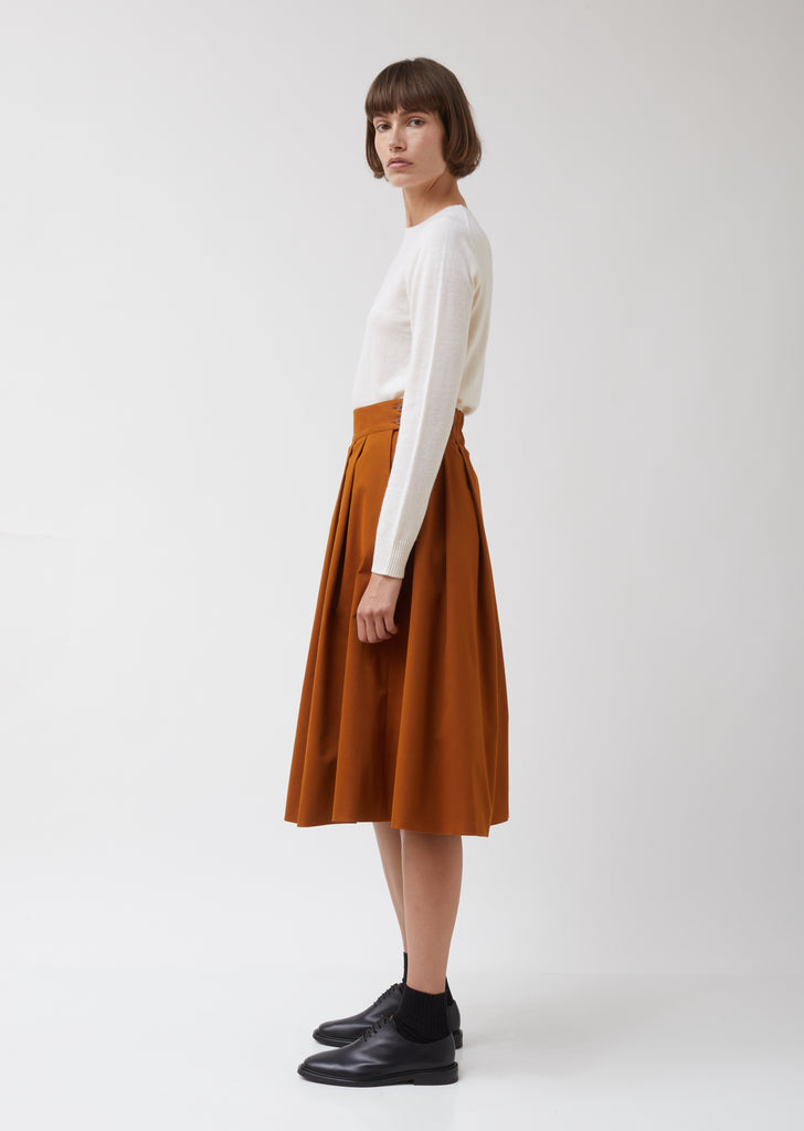 Pleat Front Skirt