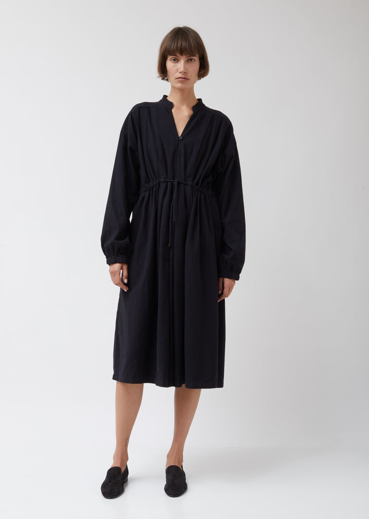 Navy Flannel Poet Dress