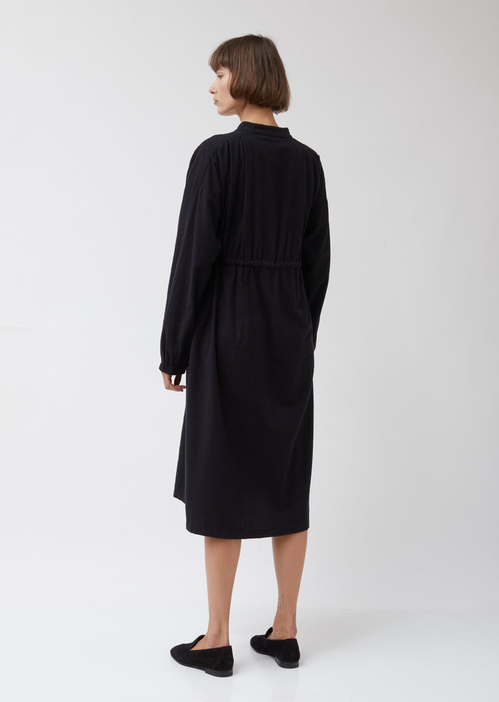 Navy Flannel Poet Dress