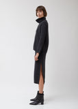 Wool-Cashmere High Neck Travelling Rib Sweater