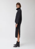Wool-Cashmere High Neck Travelling Rib Sweater