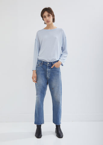 Selvedge Denim Wide Tapered Cut Jeans