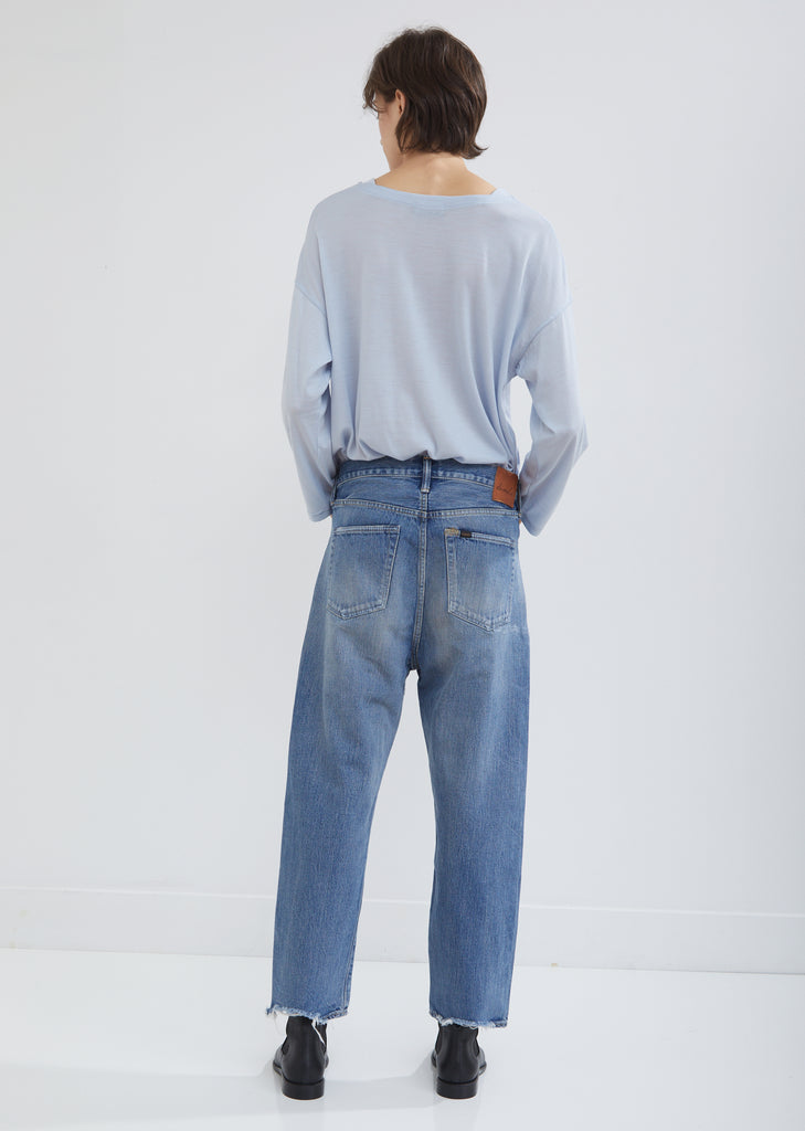 Selvedge Denim Wide Tapered Cut Jeans