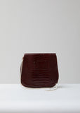 Croc Leather Shoulder Bag
