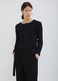 Round Neck Cable Cardigan