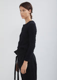 Round Neck Cable Cardigan