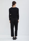 Round Neck Cable Cardigan