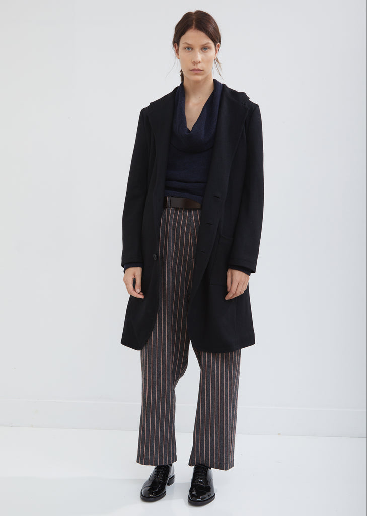 Convertible Hooded Wool Jacket