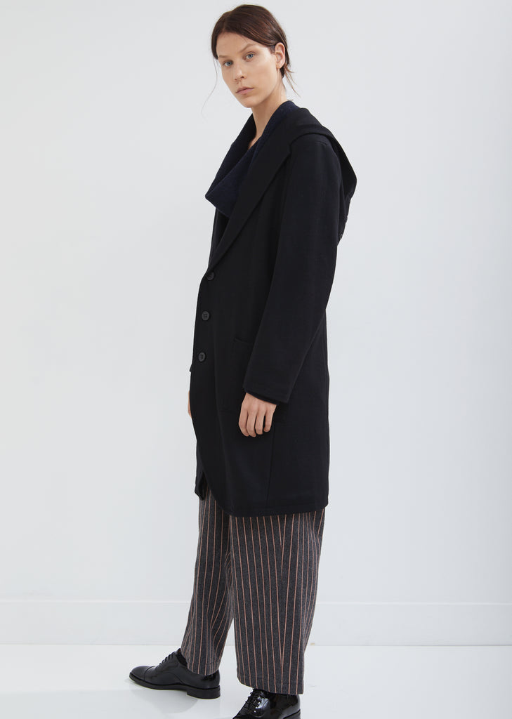 Convertible Hooded Wool Jacket
