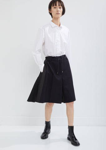 Melton Pleated Back Shorts