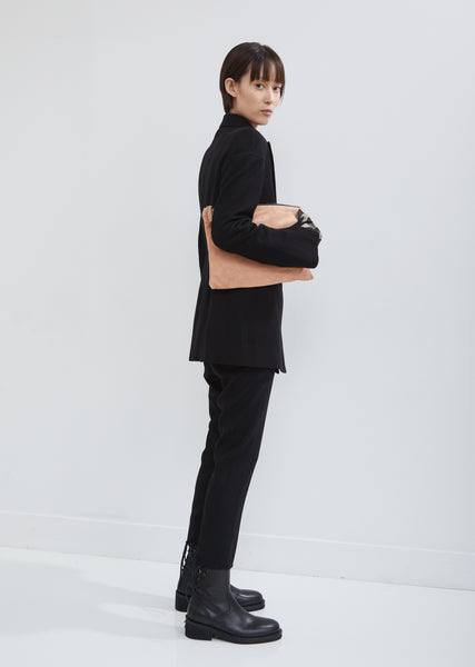 Large Suede Zipper Pouch by Ann Demeulemeester- La Garçonne