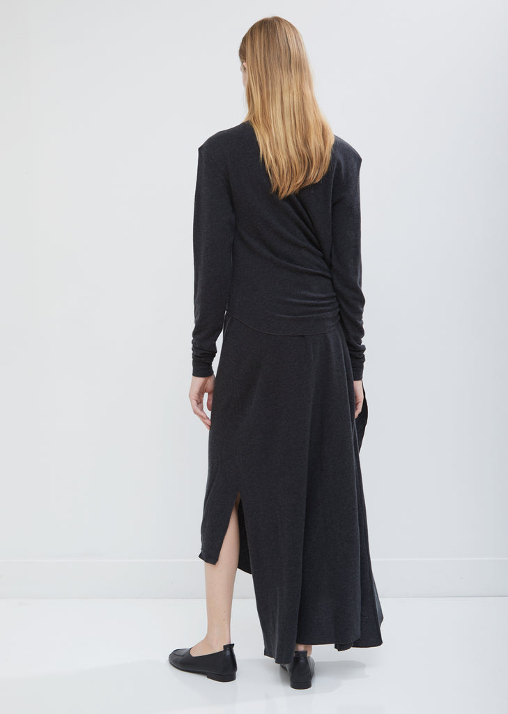 Knotted Wool Wrap Dress