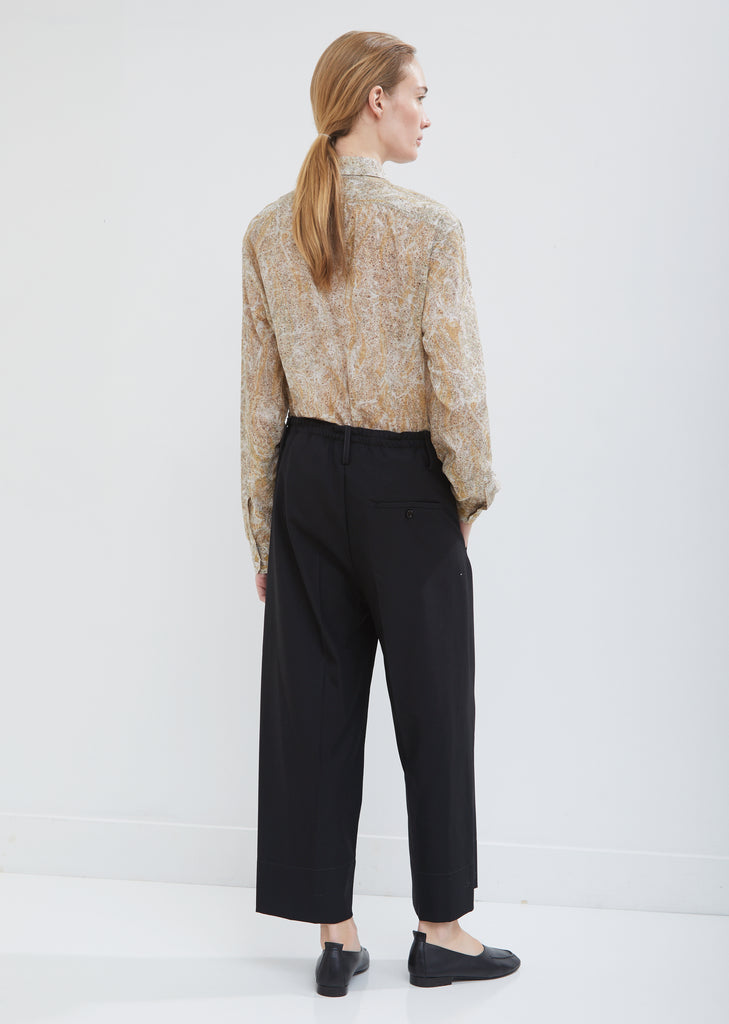 Cropped Wool Elasticated Pants
