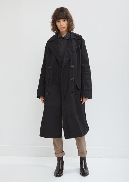 Patch Pocket Waxed Trench Coat by MHL by Margaret Howell- La Garçonne