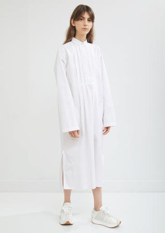 Dael Pleated Cotton Poplin Shirt Dress