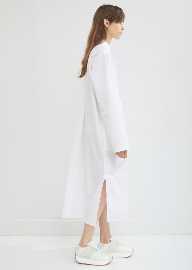 Dael Pleated Cotton Poplin Shirt Dress