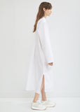 Dael Pleated Cotton Poplin Shirt Dress