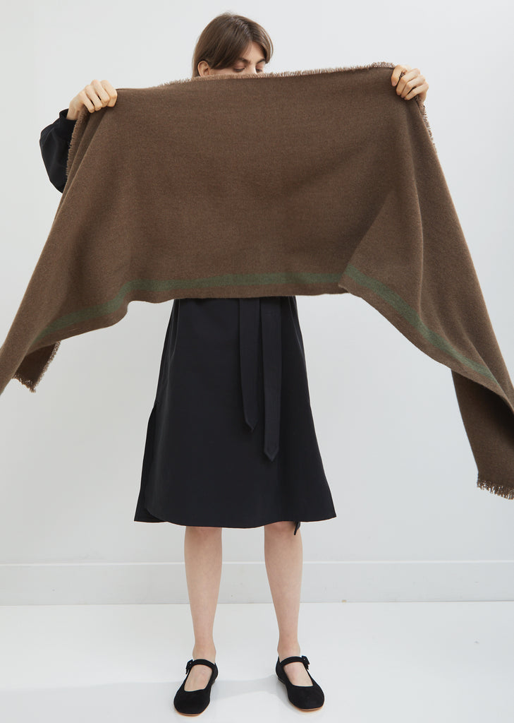 Yak Stole with Mekong Green Stripe