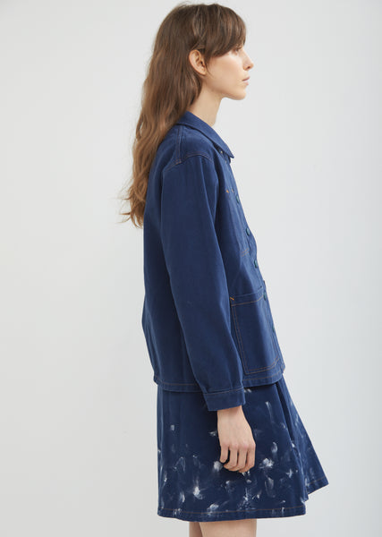 Blue Denim Corduroy Jacket by Acne Studios Blå Konst- La Garçonne