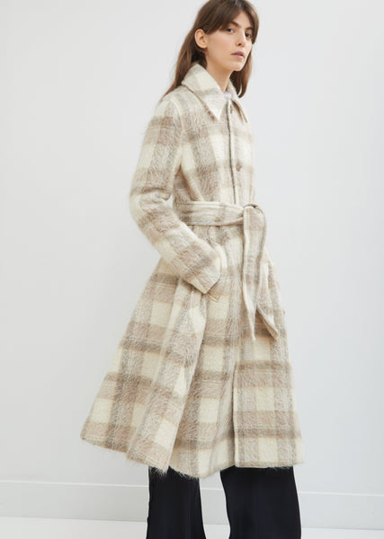Mohair Alpaca Check Coat by Acne Studios- La Garçonne