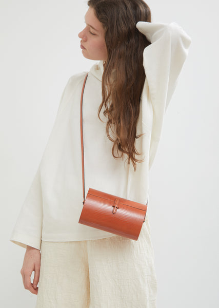 Lizard Oval Trunk Bag by Hunting Season- La Garçonne