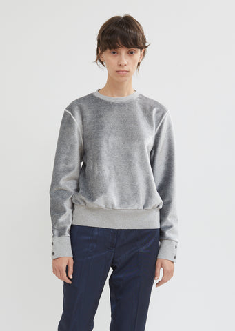 Relaxed Fit Velvet Crewneck