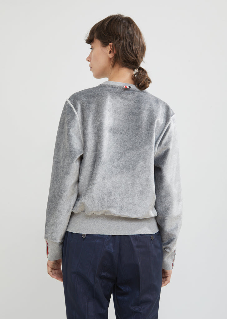 Relaxed Fit Velvet Crewneck