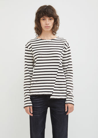Shift Seam Striped Long Sleeve Tee