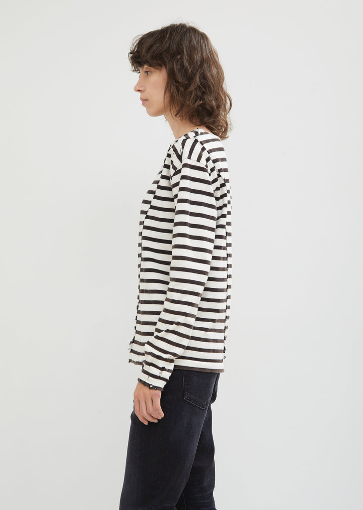 Shift Seam Striped Long Sleeve Tee