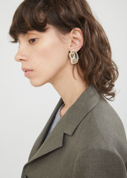 Egg White Quail Earrings by All Blues- La Garçonne