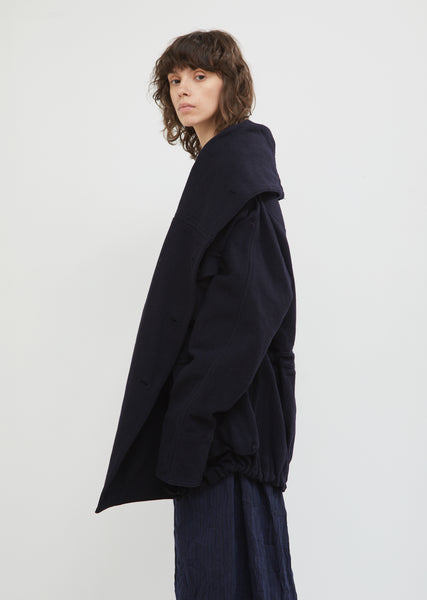 Melton Wool Ring Coat by Kapital- La Garçonne