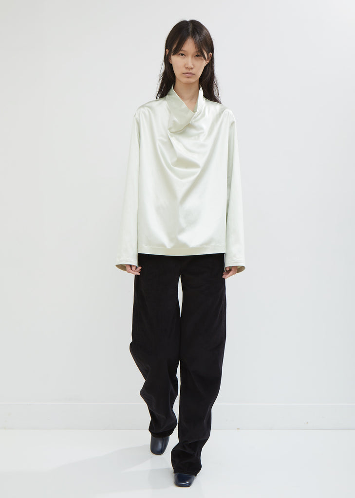 Satin Cowl Neck Top