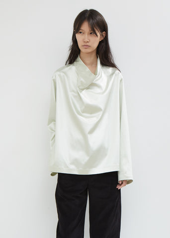 Satin Cowl Neck Top