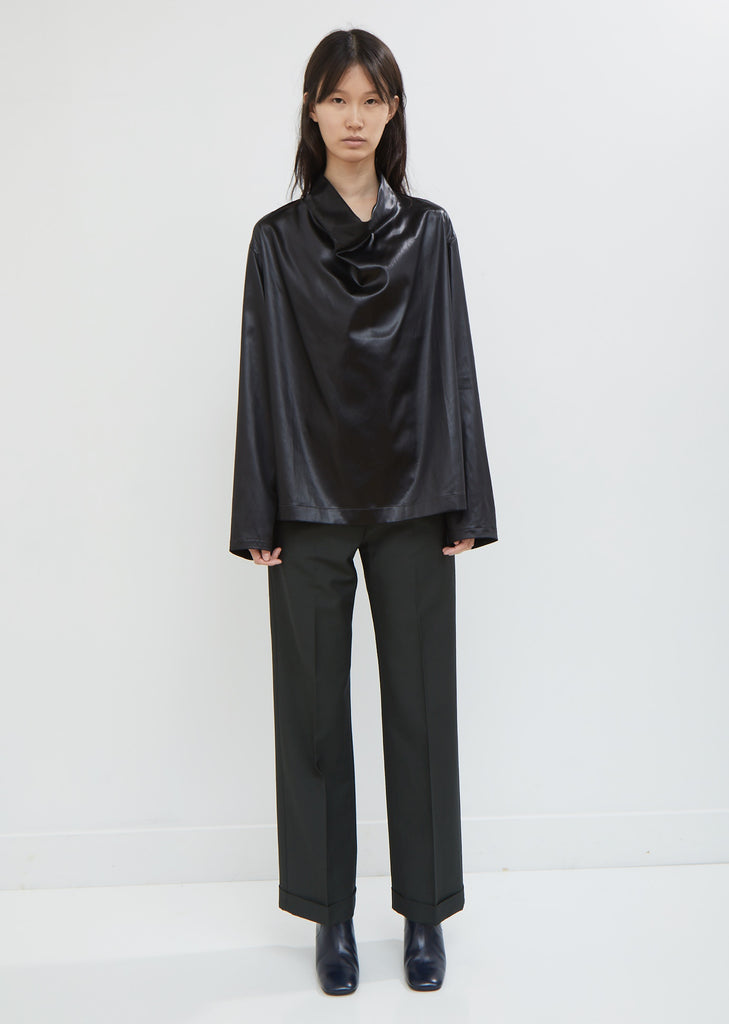 Satin Cowl Neck Top