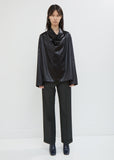 Satin Cowl Neck Top
