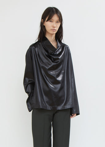 Satin Cowl Neck Top