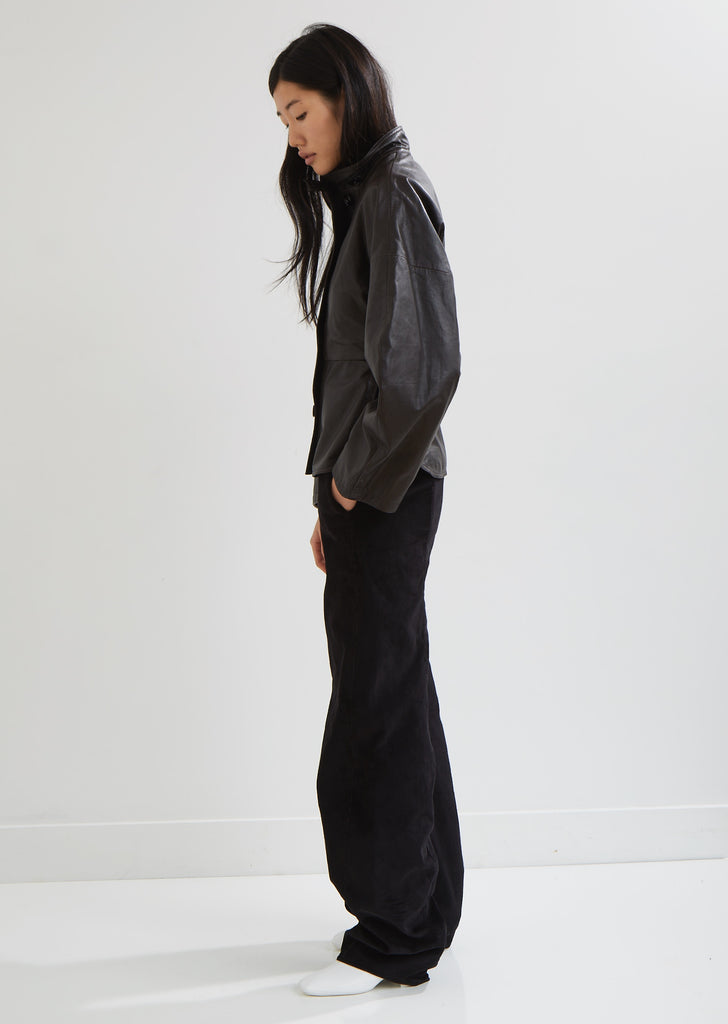 Large Sleeve Leather Jacket