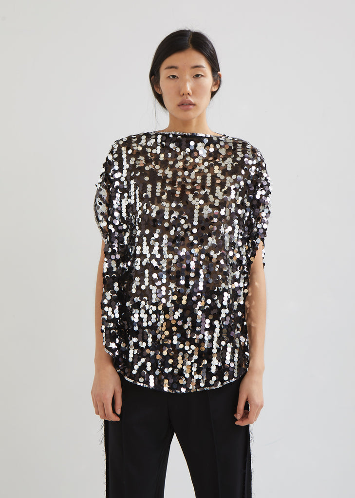 Sleeveless Paillettes Top