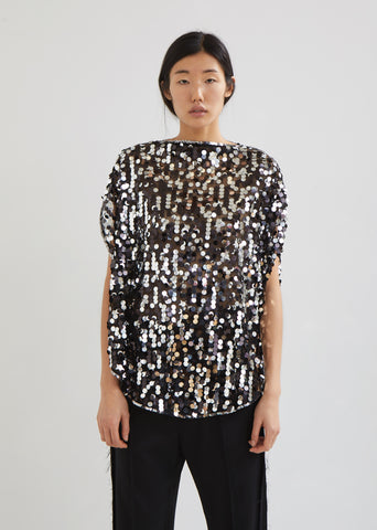 Sleeveless Paillettes Top