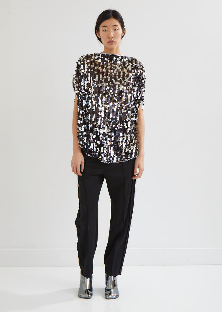 Sleeveless Paillettes Top