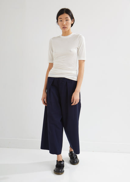 Front Tuck Wide Leg Pants - JP 1 / Navy