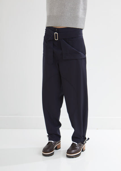 JW Anderson New £490 Khaki Fold Front Utility Trousers XXS