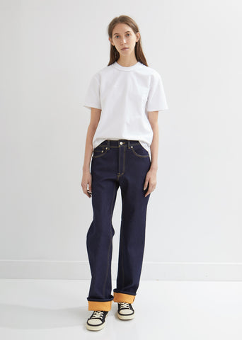 Patch Pocket Indigo Trousers