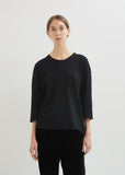 Three-Quarter Sleeve Boxy Cotton Tee