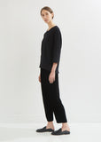 Three-Quarter Sleeve Boxy Cotton Tee