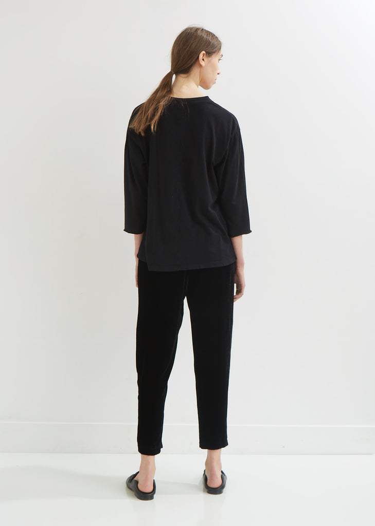 Three-Quarter Sleeve Boxy Cotton Tee