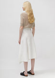 Asymmetric Belted Panelled Skirt