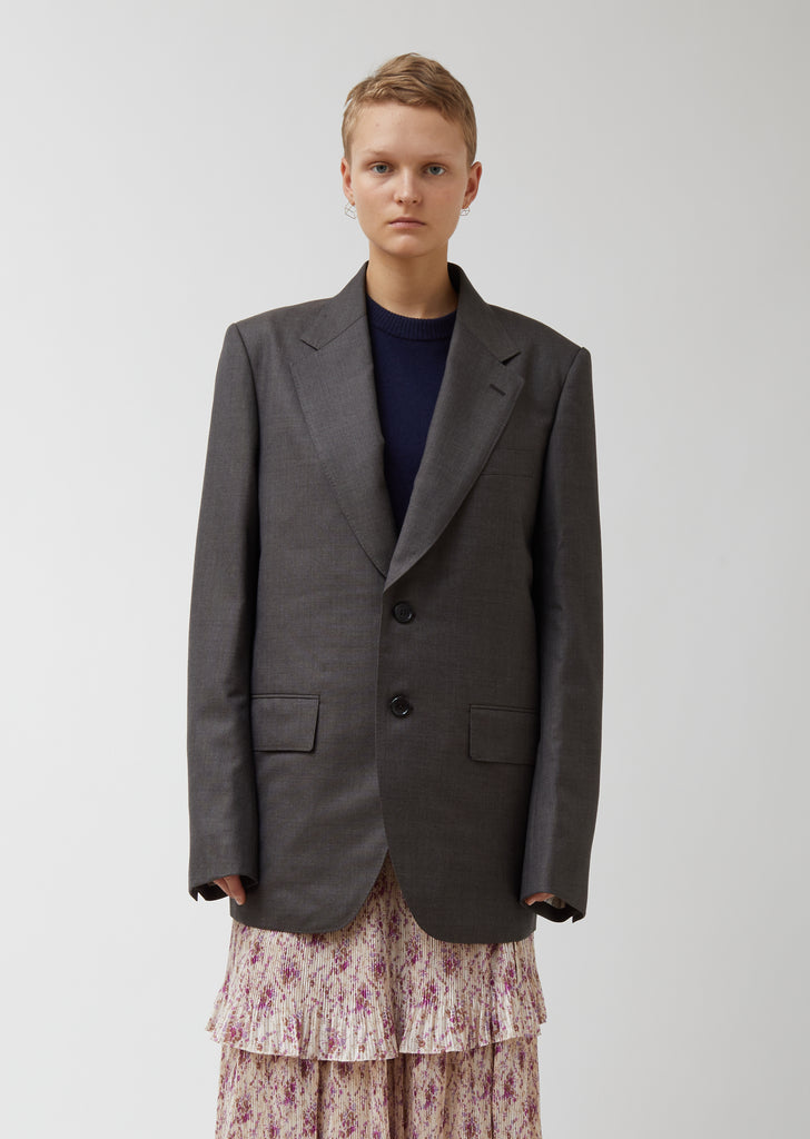 Wool Sharkskin Blazer