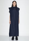Linen & Cupro Scarf Dress