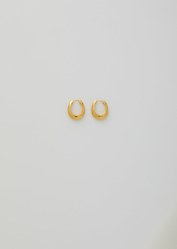 Gold Slim Hinged Hoops